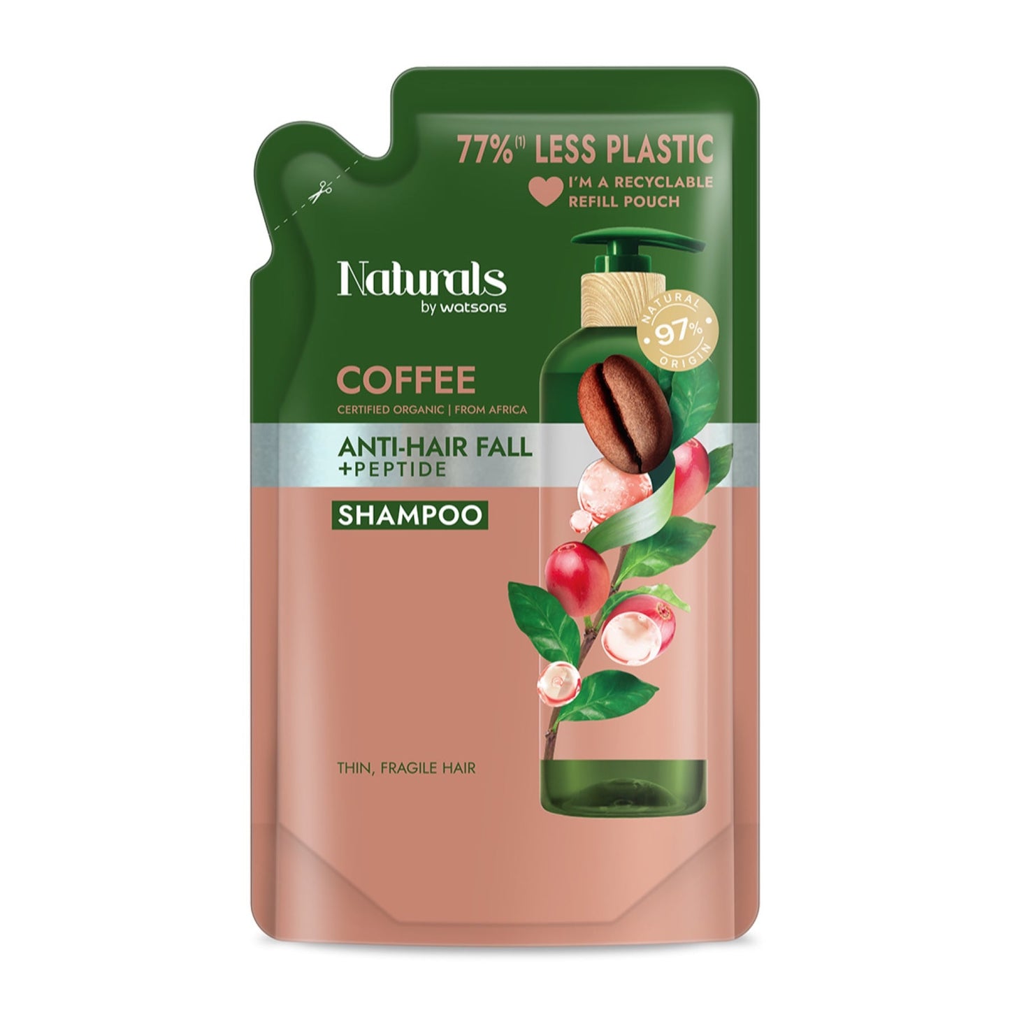Naturals by Watsons Coffee Shampoo Refill 450ml
