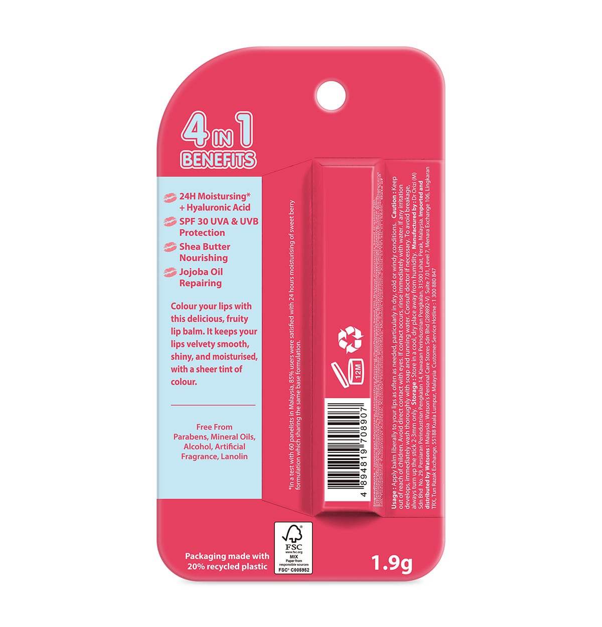 Alia Colored Lip Balm – Cherry