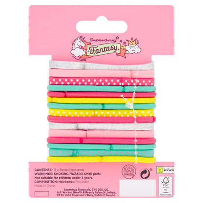 Superdrug Fantasy Hairbands Elastic Pastel