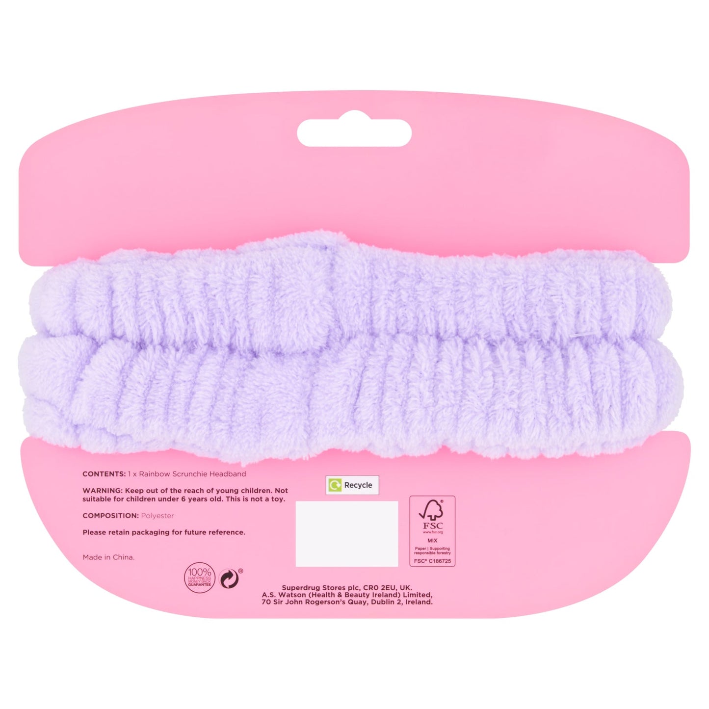 Superdrug Fantasy Scrunchie Headband ;rainbow