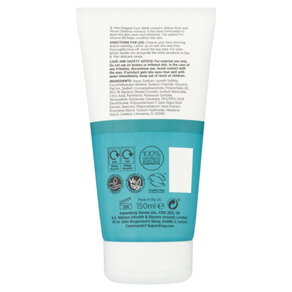 Superdrug B. Men Original غسول الوجه 150 مل