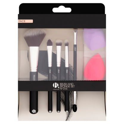 Superdrug B. طقم فرش وإسفنج 7 قطع