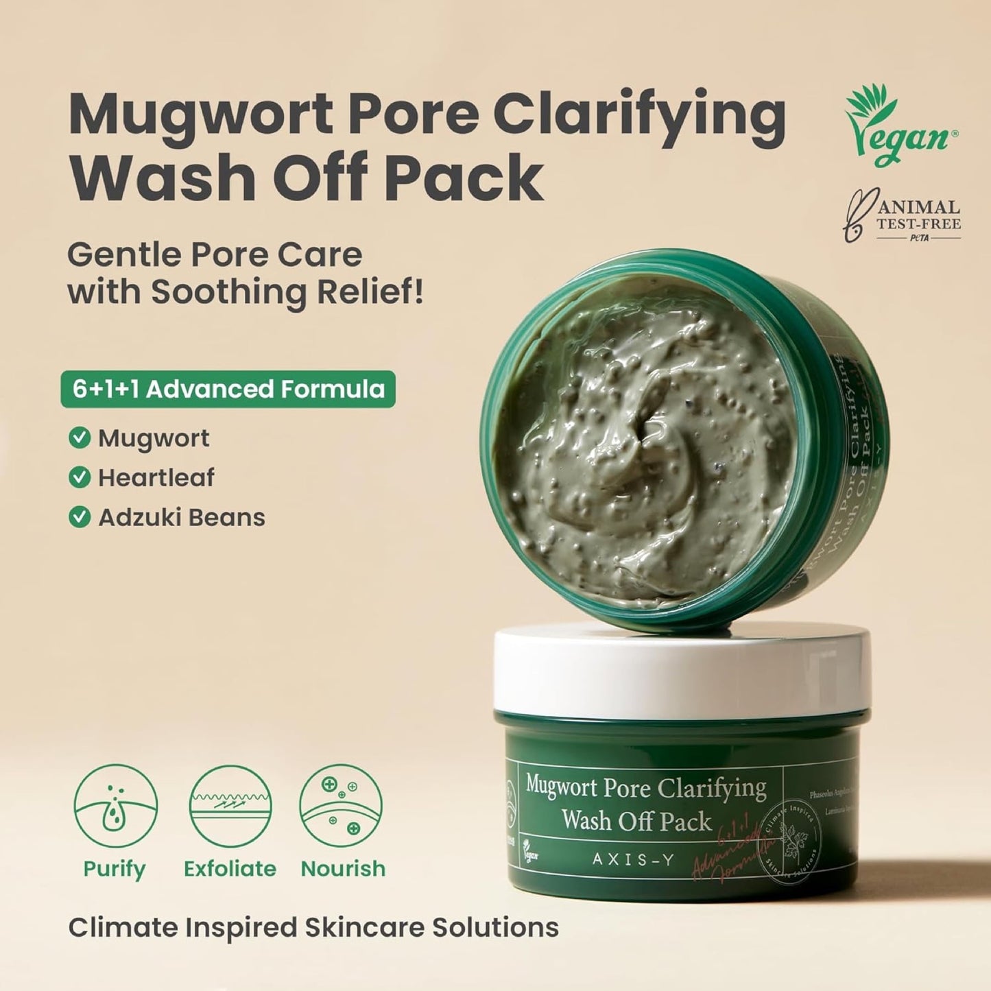 AXIS‑Y Mugwort Pore Clarifying Wash Off Pack 50 ml