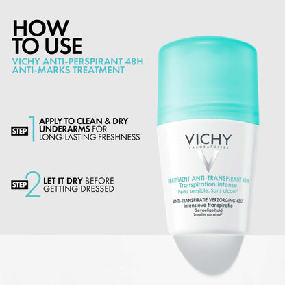 Vichy Deo Traitement Anti-transpirant 48h Roll-on 50ml