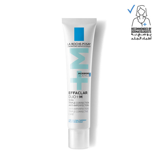 La Roche-posay Effaclar Duo+m 40ml Anti-imperfections Triple Corrective Care for Oily and Acne-prone Skin, Powered by Microbiome Science.