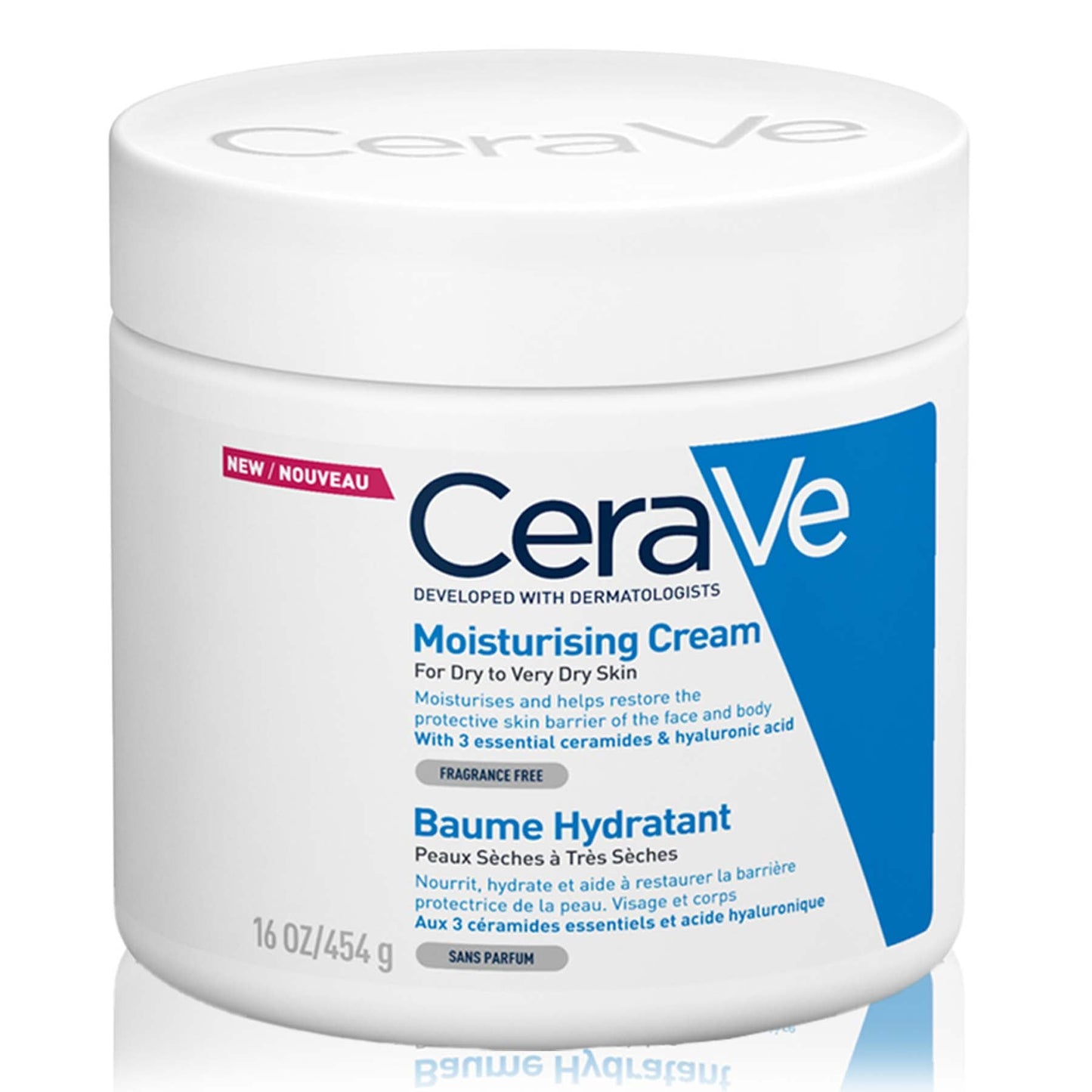 CeraVe Moisturising Cream for Dry Skin with Hyaluronic Acid 454g