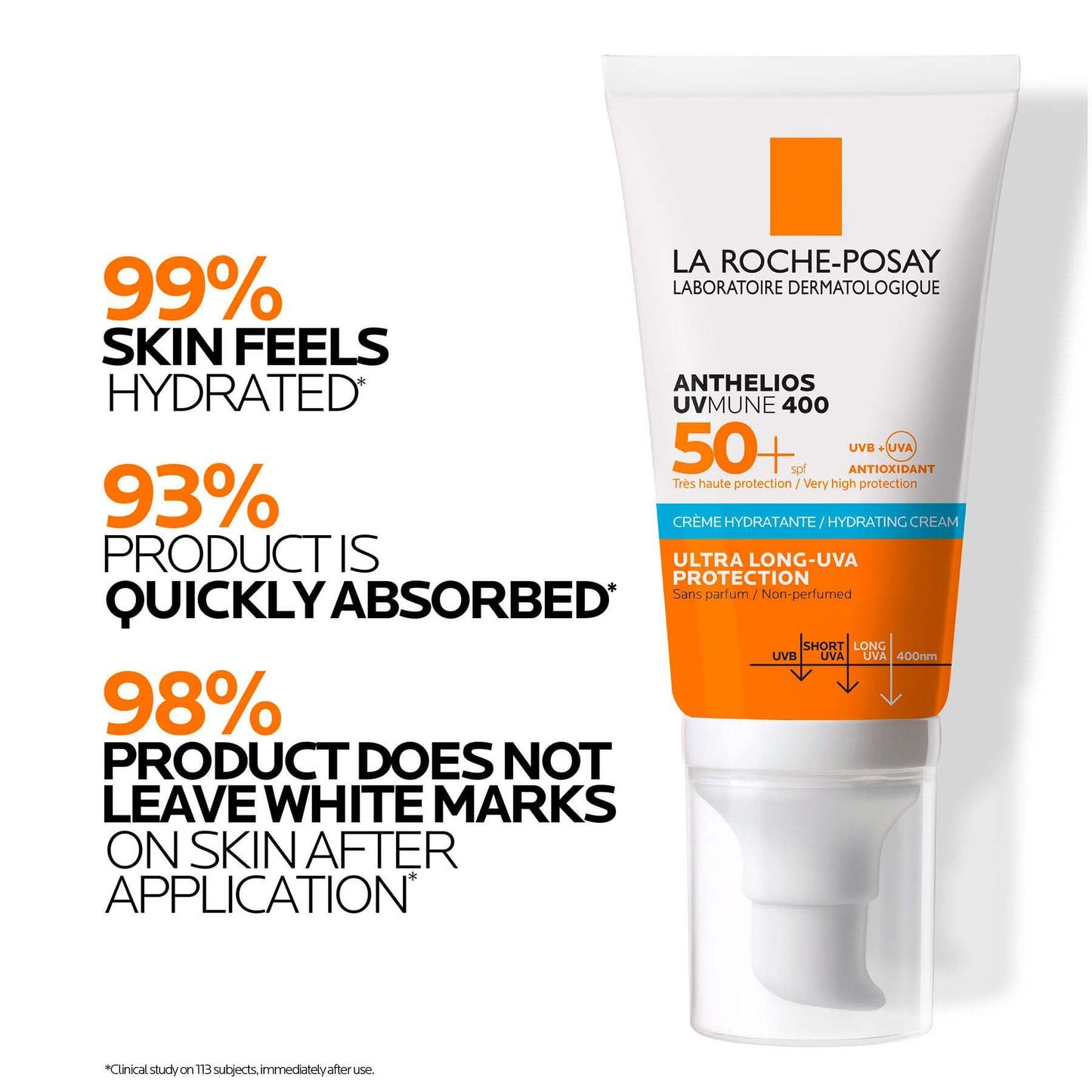 كريم الترطيب لاروش بوزيه أنثيليوس يو في ميون 400 بعامل حماية SPF50+ وخالٍ من العطور 50 مل