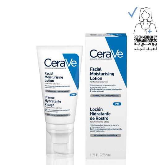 CeraVe PM Facial Moisturising Lotion Night Cream with Hyaluronic Acid 52ml