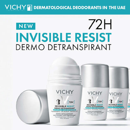 Vichy Invisible Resist 72h Roll-on Deodorant 50 Ml