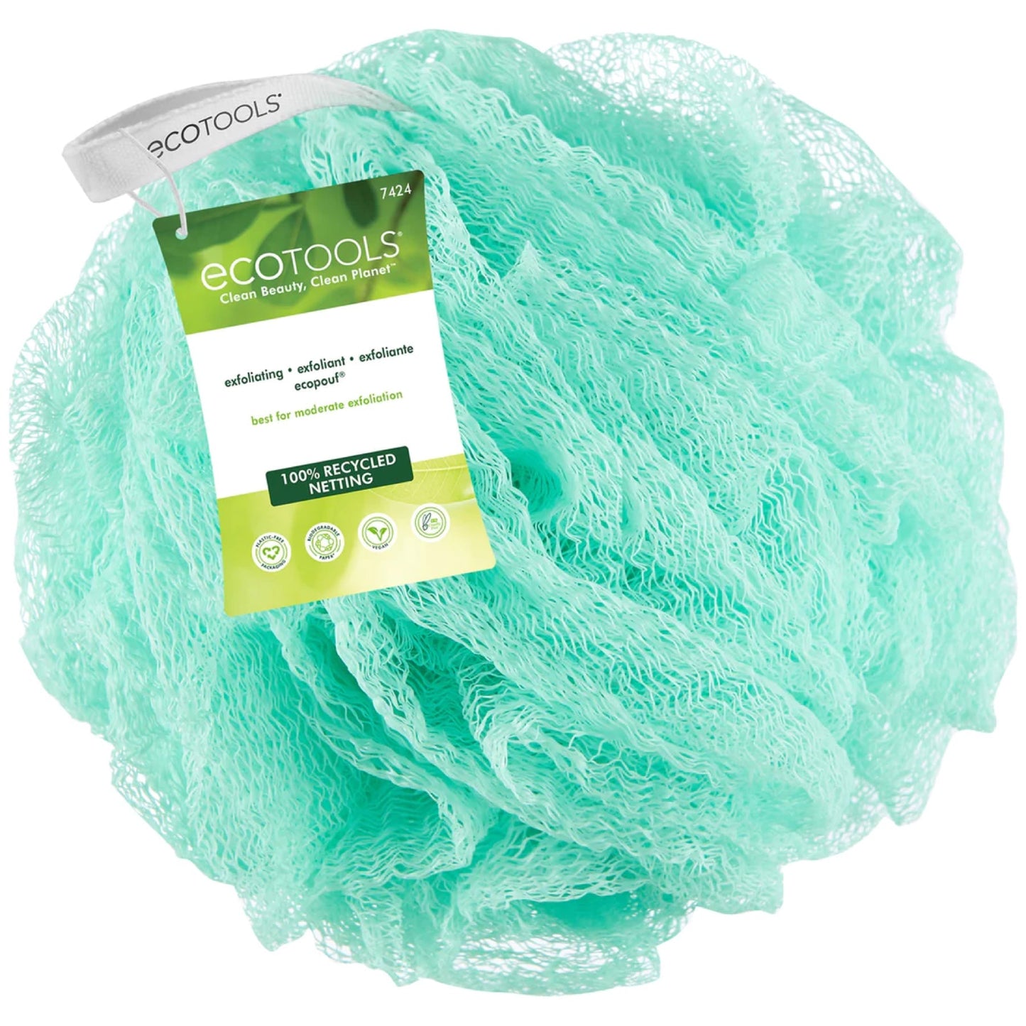 EcoTools Exfoliating EcoPouf Bath Sponge Assorted Colors 1pc