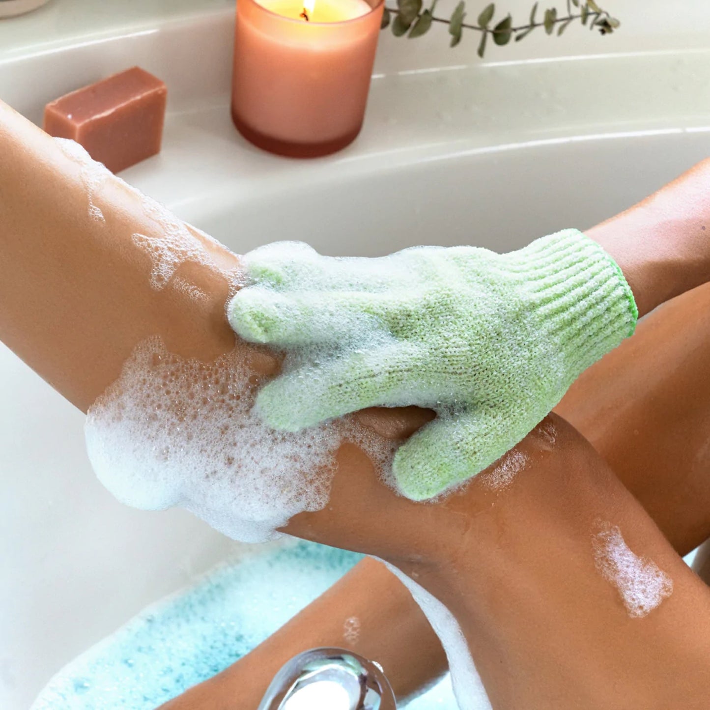 EcoTools Recycled Exfoliating Bath & Shower Gloves Green 1 Pair
