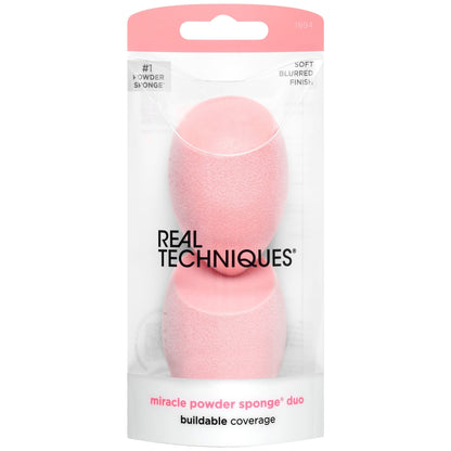 Real Techniques Miracle Powder Sponge Duo, 2 Piece Set