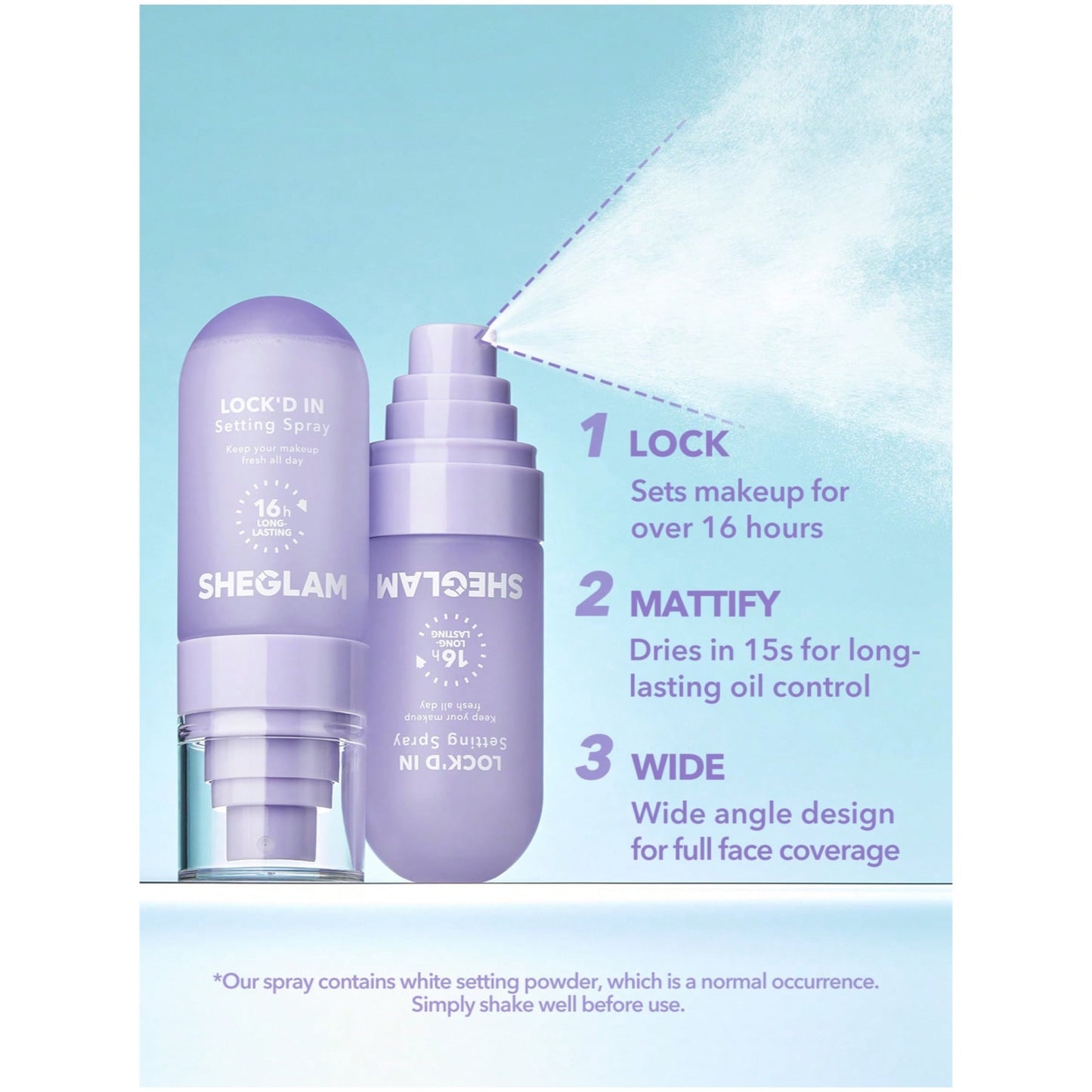 Sheglam Lock-in Matte Makeup Setting Spray, 55 Ml