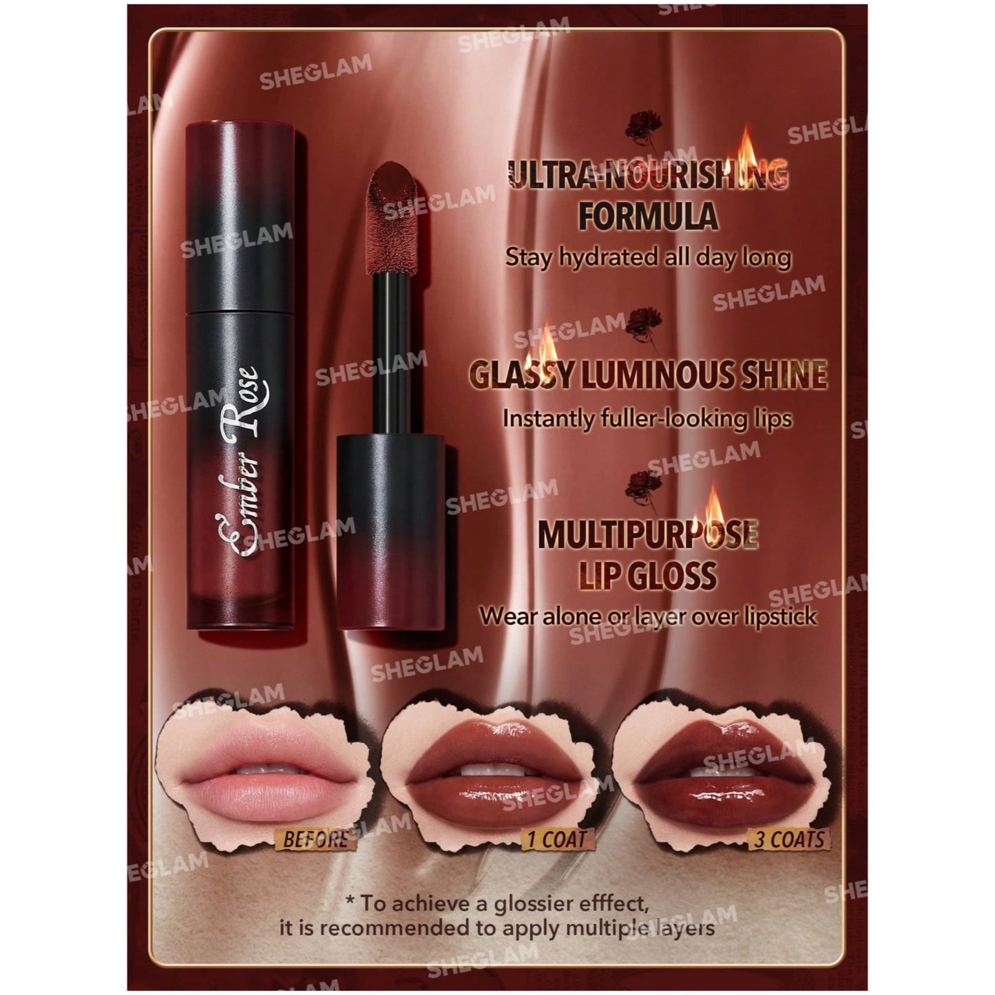 Sheglam Ember Rose Immortal Love Lip Gloss