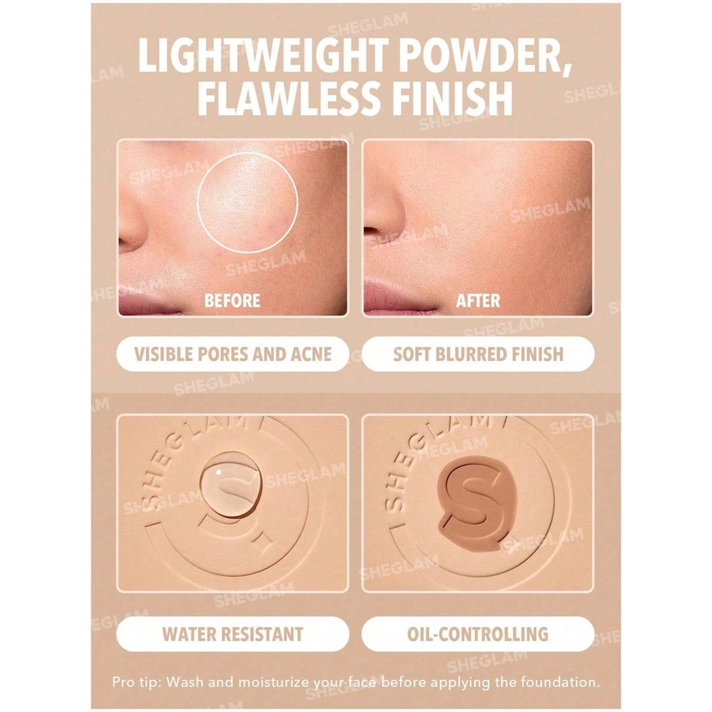 Sheglam High Coverage Powder Foundation 11g