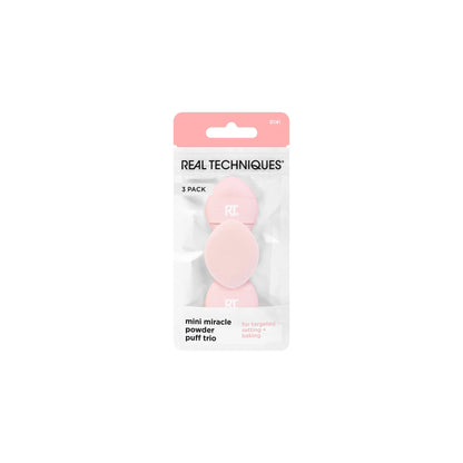 Real Techniques Mini Miracle Powder Puff Trio, 3 Count