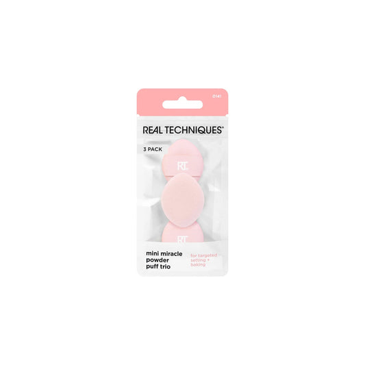 Real Techniques Mini Miracle Powder Puff Trio, 3 Count