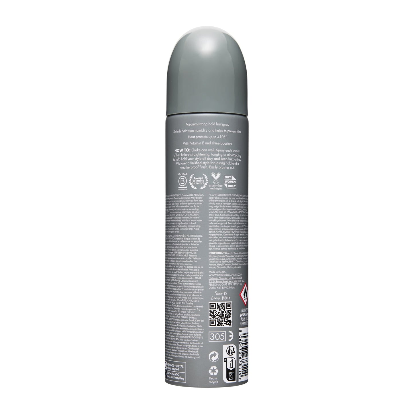 Umberto Giannini Weatherproof Hold Anti-Humidity Frizz Free Hairspray 200ml