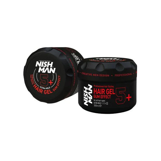 Nishman Hair Styling Gel Gum Effect 5 Plus 10.1 oz / 300ml