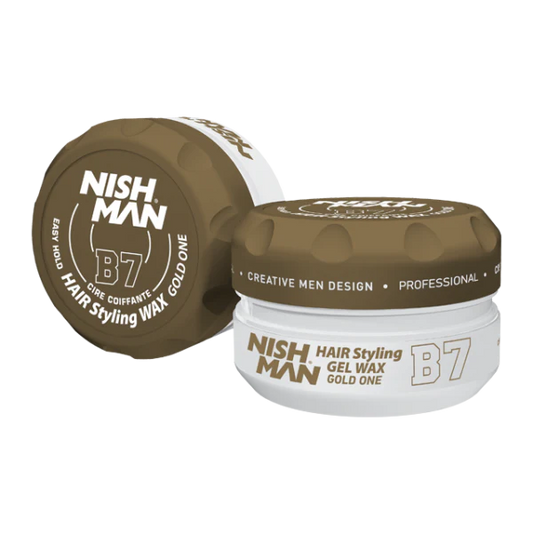 Nishman Hair Styling Gel Wax B7 Gold One 5 Oz