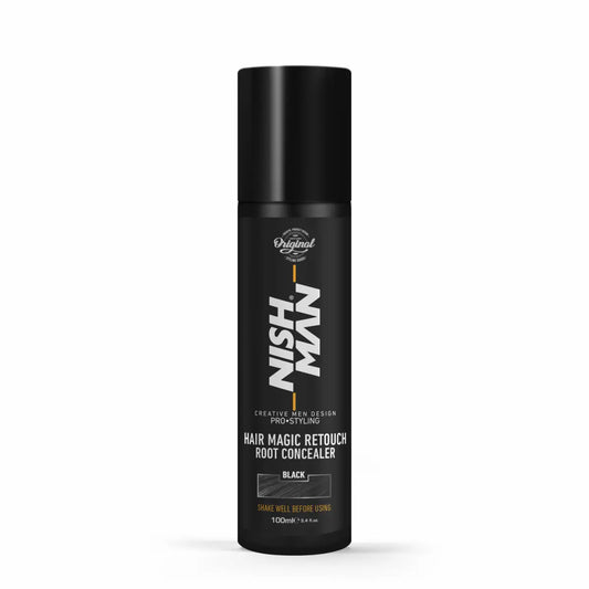 Nishman Hair Magic Concealing Spray for Beard and Roots - Black 100 Ml