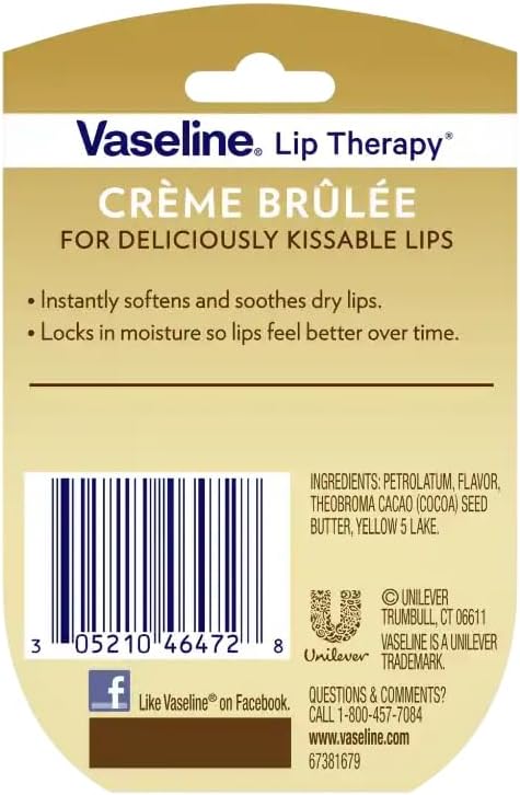 Vaseline Lip Therapy Creme Brulee,0.25oz
