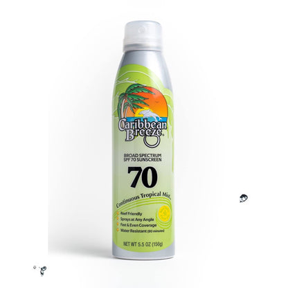 Caribbean Breeze Sunscreen Spray  Breeze Kids Sunscreen  Spf70 - 156ml