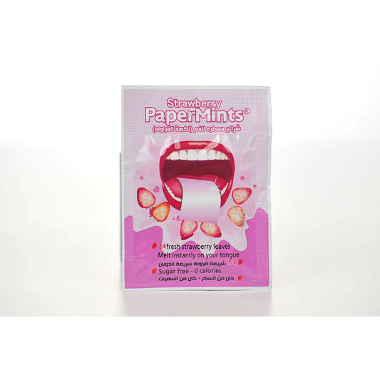 Papermints Strawberry Fresh Breath Strips 24 Pcs