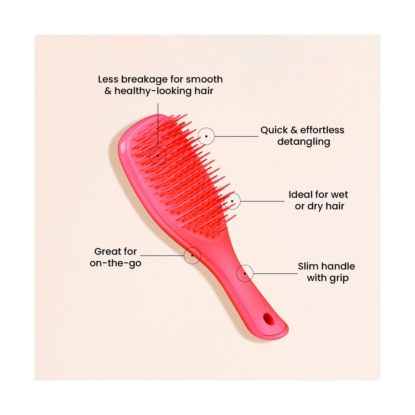 Tangle Teezer Ultimate Detangler Mini Hair Brush Pink Punch