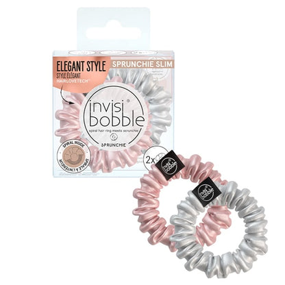 Invisibobble Hair Tie Sprunchie Slim Bella Chrome 2pcs