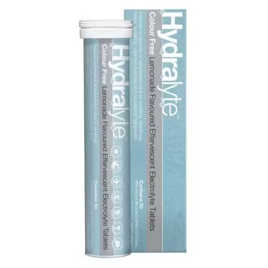 Hydralyte Effervescent Electrolyte Lemonade 20 Tablets