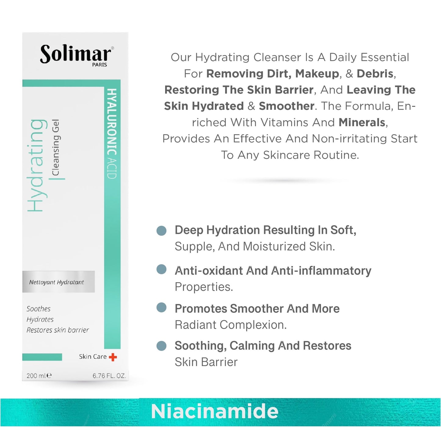 Solimar Paris Hydrating cleansing gel 200ml
