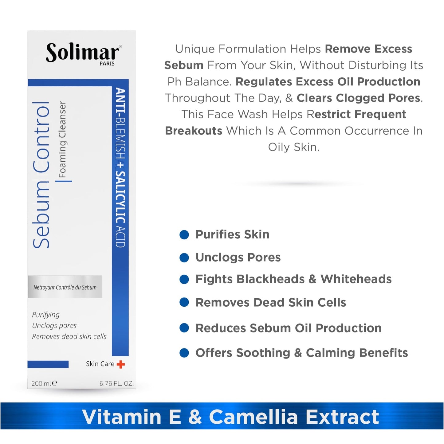 Solimar Paris Sebum foaming cleanser 200 ml