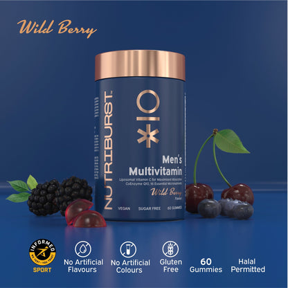 Nutriburst Men’s Multivitamin - Wild Berry Flavor
