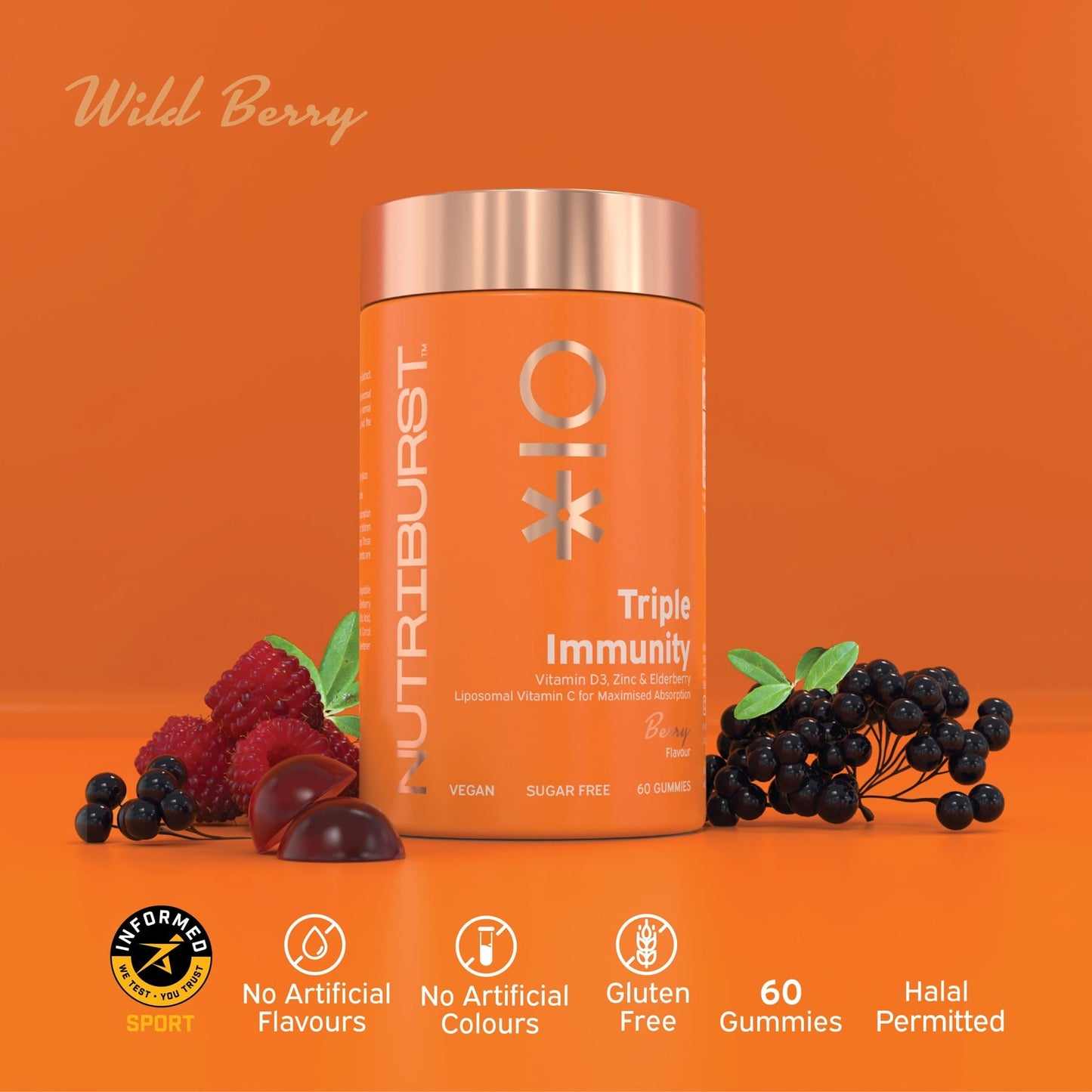 Nutriburst Triple Immunity - Berry Flavor