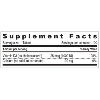 Sunshine Nutrition Vitamin D 1000 Iu 100 Tablets