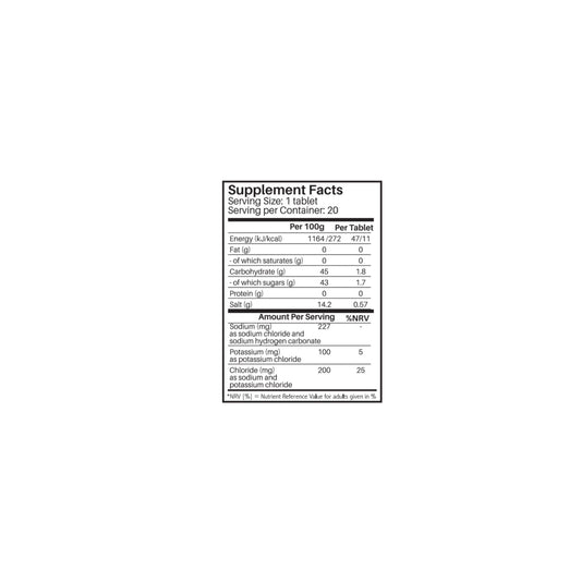 Sunshine Nutrition Isotonic Electrolyte Effervescent 20 Tablets