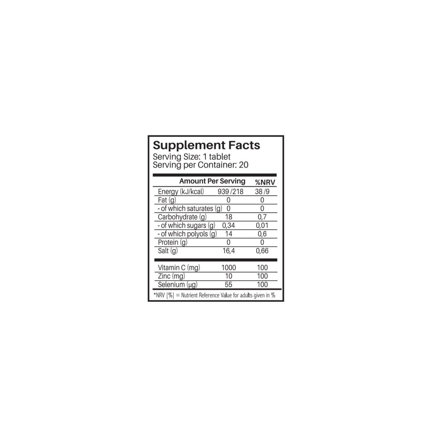 Sunshine Nutrition Immune Support Efferv Orange 20 Tablets