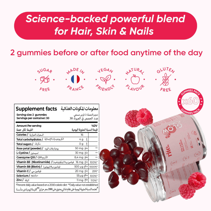 Rite Glow Beauty Sugar-free Gummies 60 pcs