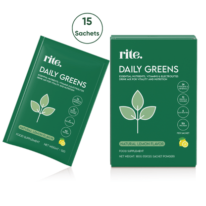 Rite Daily Greens Drink Mix Box of 15 Sachets