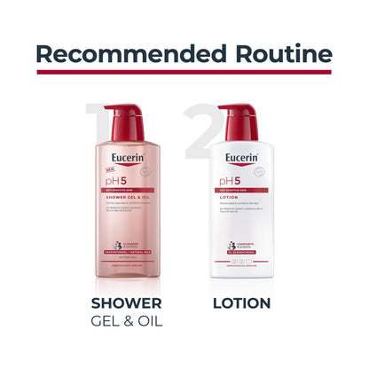 جل وكريم الاستحمام Eucerin pH5، مع ديكسبانتينول 400 مل