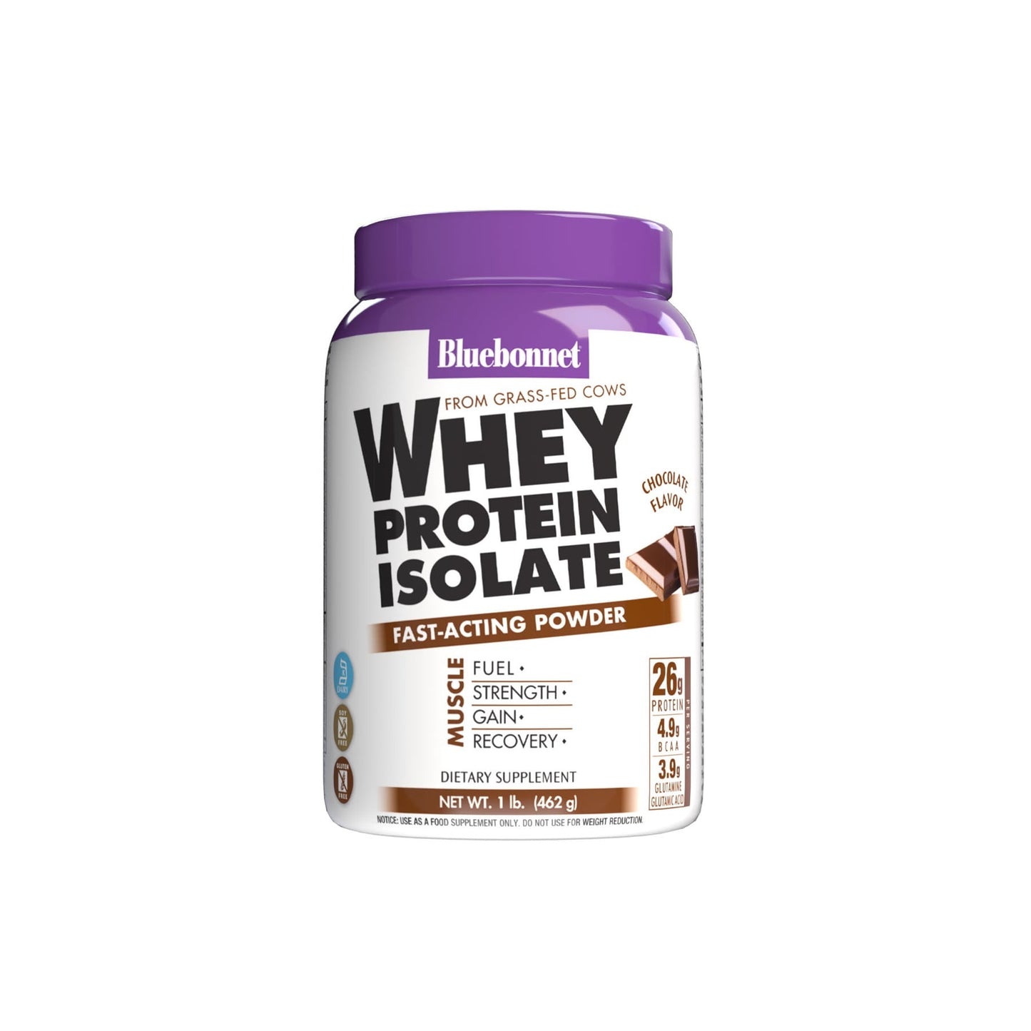 Bluebonnet Whey protein Isolate Chocolate 462g