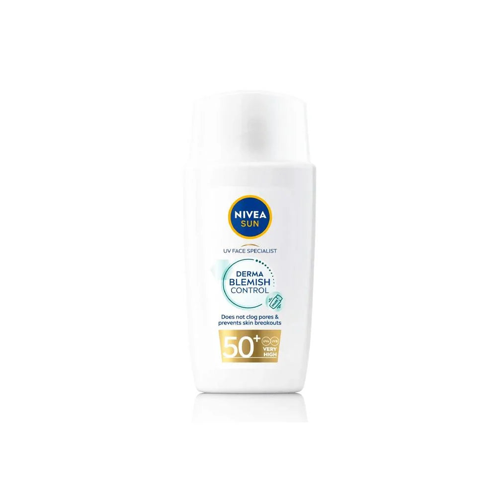 Nivea Sun Fluid Face Cream for Sun Protection & Blemish Control Spf 50 - 40 Ml