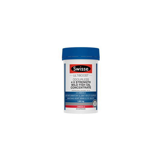 Swisse Ub Odourless 4x Strength Wild Fish Oil Concentrate 60 Cap