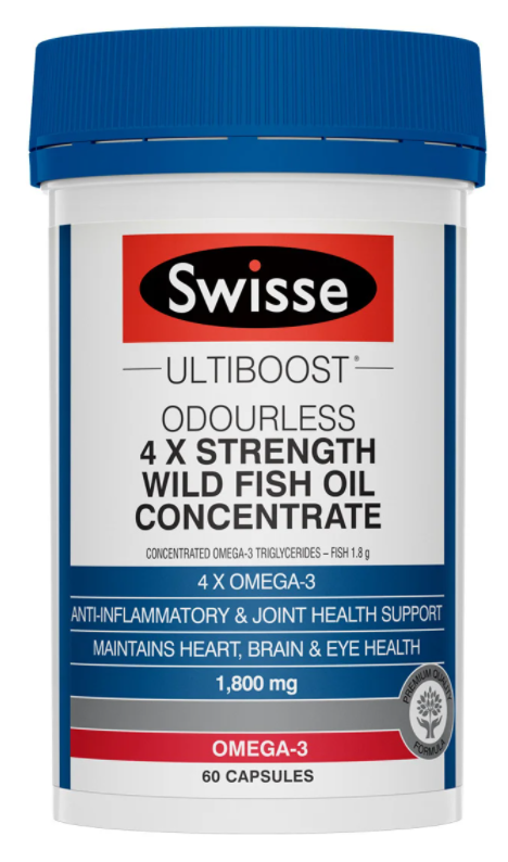 Swisse Ub Odourless 4x Strength Wild Fish Oil Concentrate 60 Cap