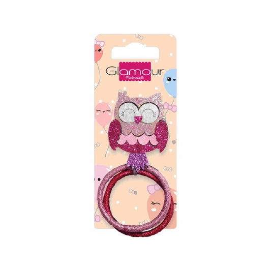 Intervion Owl Hair Clip and Elastic Bands 1 Piece