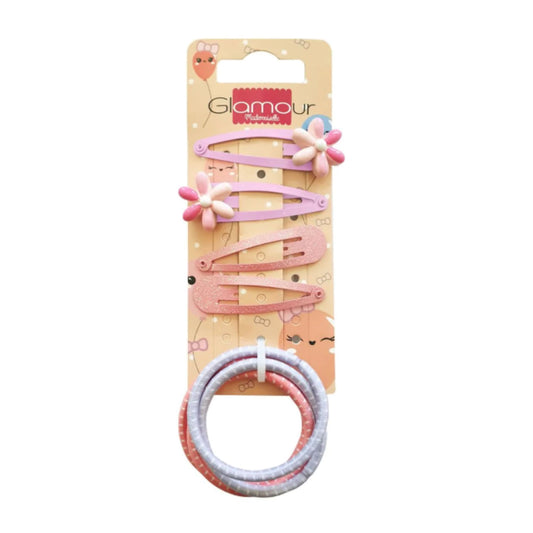 Intervion Children's Flower Hair Clips 8 Pieces