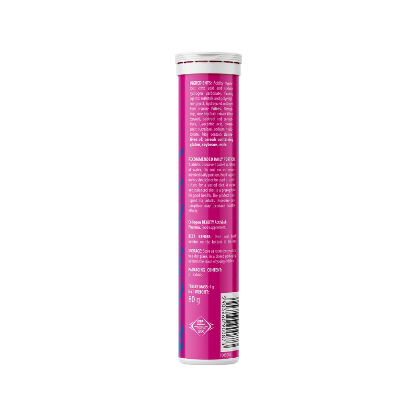 Activlab Collagen Beauty Effervescent Tablets 20 Tablets – Sugar Free