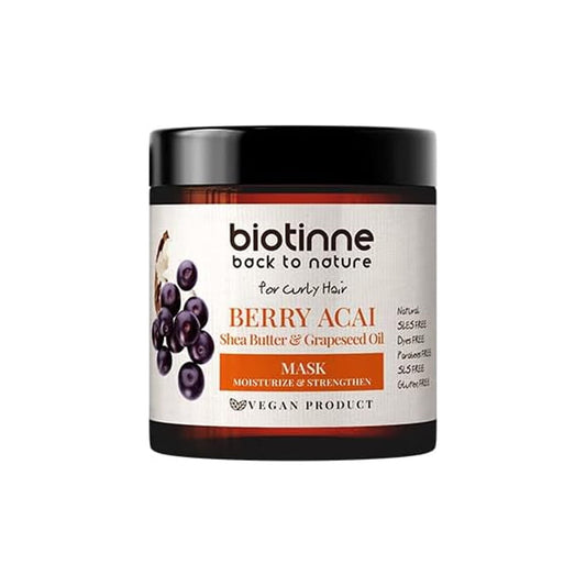 Biotinne Hair Mask With Shea Butter and Grape Seeds for Curly Hair 200 Ml