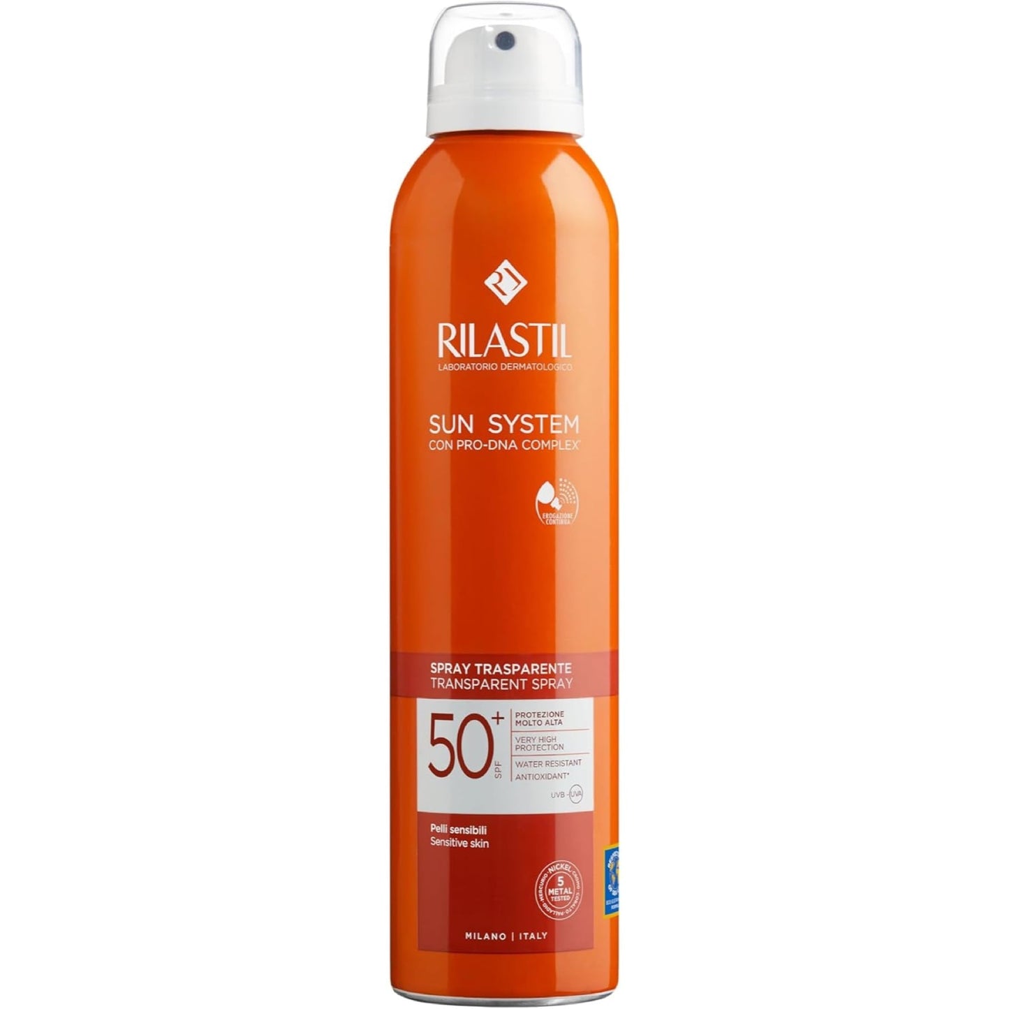 Rilastil Sun System Sensitive Skin Sunscreen Spray Spf 50+ 200ml